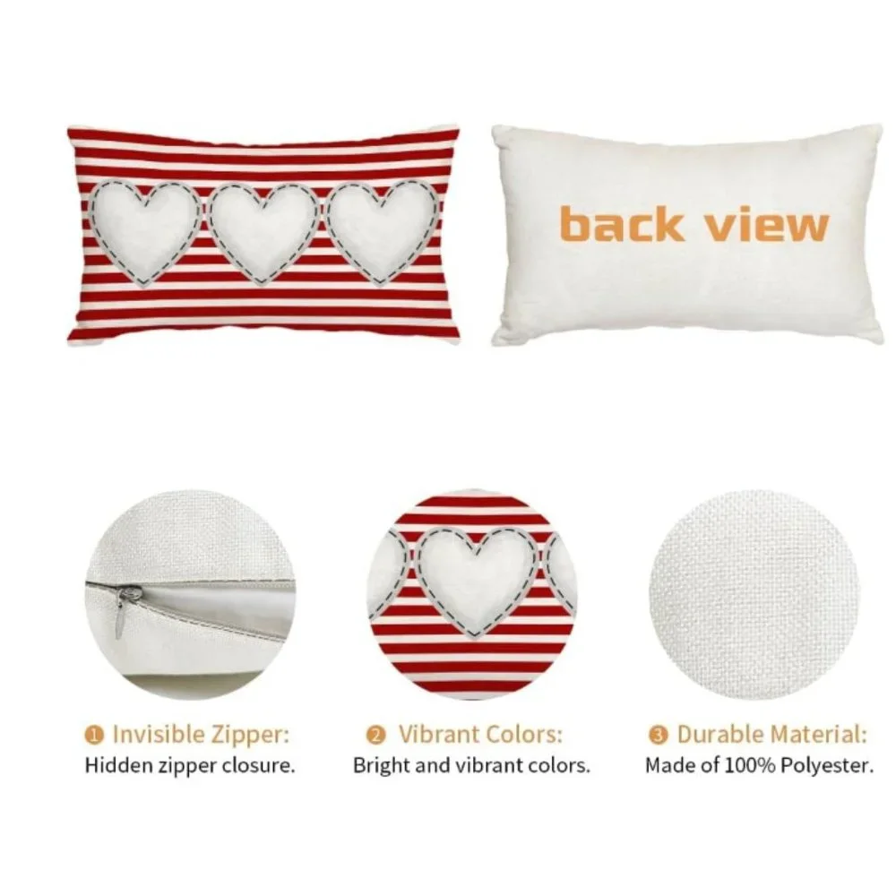 12X20 Inch Valentines Day Pillow Cover